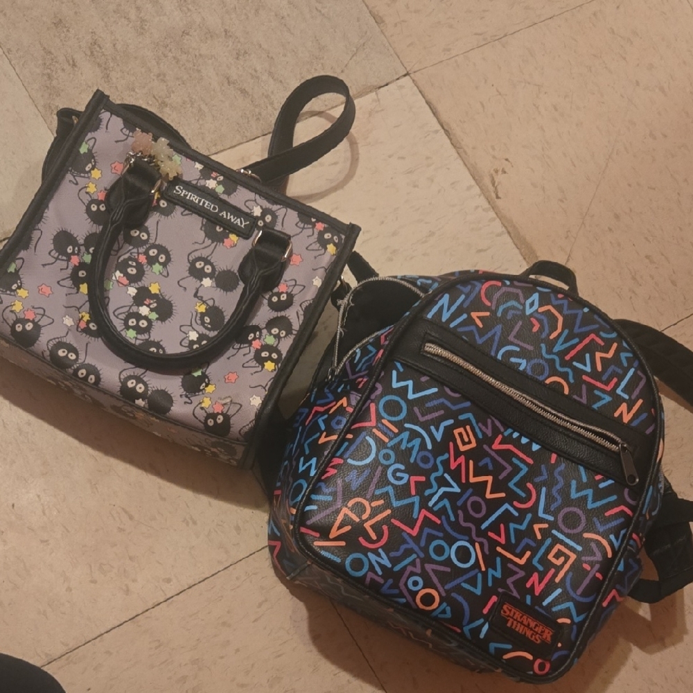 Spirited Away and Geometric Print Bags (READ DESCRIPTION)